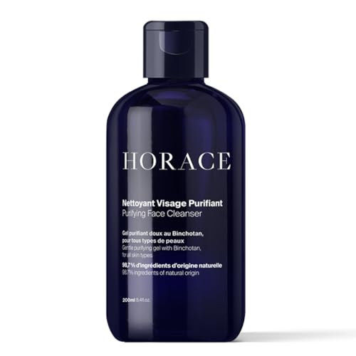 HORACE Purifying Face Cleanser for Men - Gentle Unscented Daily Gel, 6.76 oz