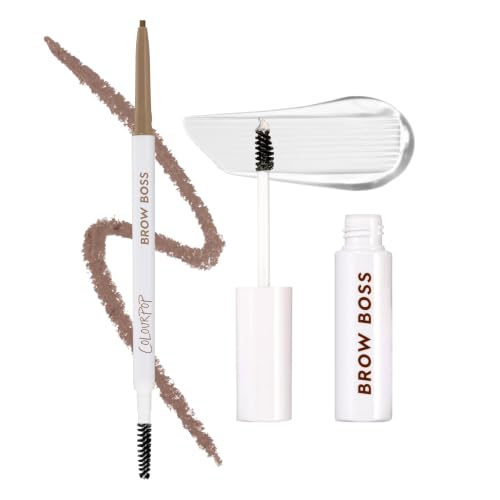 ColourPop Brow Boss Duo Taupe Waterproof Eyebrow Pencil + Clear Gel (2 Count) – 0.23 oz Each