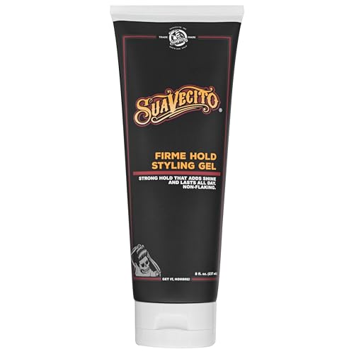 Suavecito Firme Hold Styling Gel 8 oz - Strong Hold, Alcohol-Free