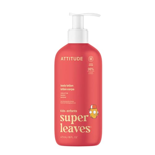 ATTITUDE Kids Body Lotion - EWG Verified Mango Moisturizing Cream, 16 Fl Oz