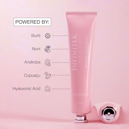 Infinitek Paris Blossom Hand Cream - Moisturizing Anti-Aging Lotion for Dry Hands, 70g