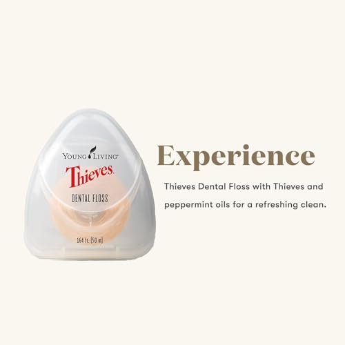 Young Living Thieves Dental Floss 164 ft Pack of 2 Natural Waxed Oral Care
