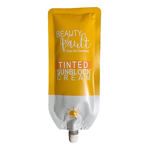 Beauty Vault Tinted Sunblock SPF45 Cream, 50g Pouch