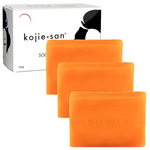 Kojie San Kojic Acid Skin Brightening Soap - 3 Bars for Dark Spots & Hyperpigmentation