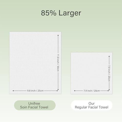 Unifree X-Large Facial Towels - 50 Count Soft Disposable Wipes