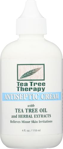 Tea Tree Therapy Antiseptic Cream 4oz - Relieves Minor Skin Irritations, Pack of 1
