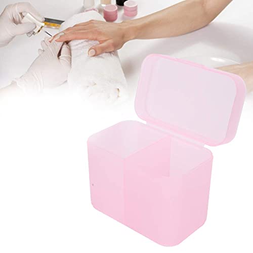 TMISHION 2-Grid Nail Art Storage Box - Transparent Makeup Organizer