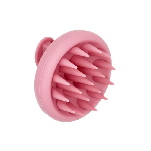 Pink Silicone Hair Brush for Scalp Massage & Exfoliation - Waterproof, Soft Bristles for Men & Women - Organic To Green