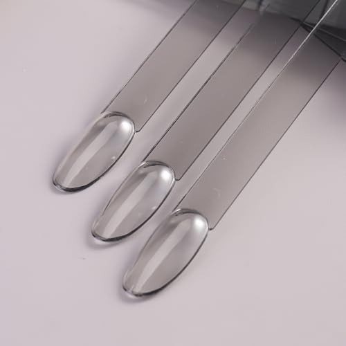 Transparent Black Oval 150 Pcs Nail Swatch Sticks with Ring for Nail Art & Display