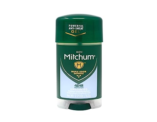 Mitchum Unscented Anti-Perspirant & Deodorant Gel for Men - 3 Pack