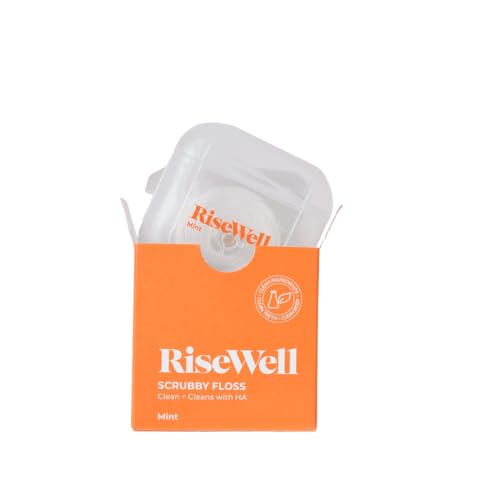 RiseWell Mint Waxed Expanding Dental Floss - PFAS Free, 30 Yards