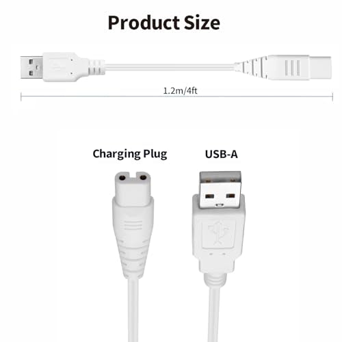 USB Charging Cable for Cordless Water Flossers - Compatible with Nicwell, Fairywill, Aquasonic