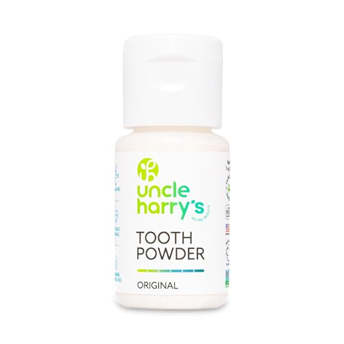 Uncle Harry's Natural Tooth Powder 1 oz - Original, Fluoride-Free, Breath Freshening