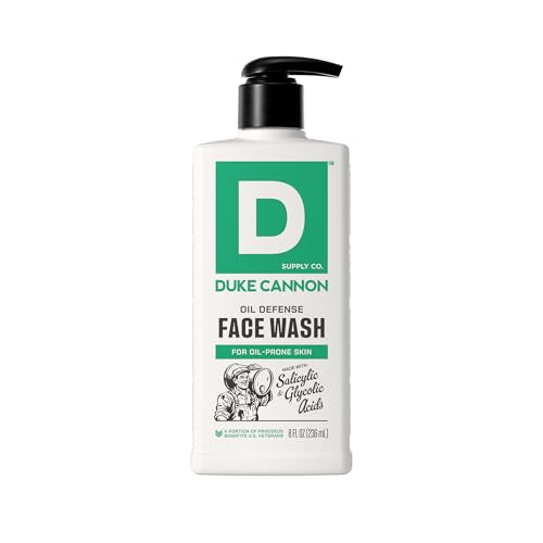 Duke Cannon Oil Defense Face Wash for Men - 8 fl oz Daily Cleanser