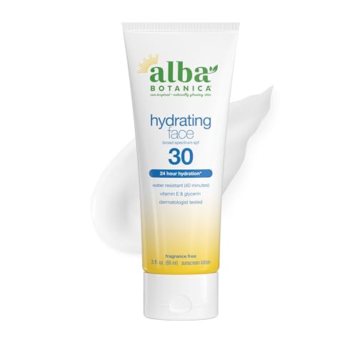 Alba Botanica Fragrance-Free SPF 30 Hydrating Face Sunscreen Lotion 3oz