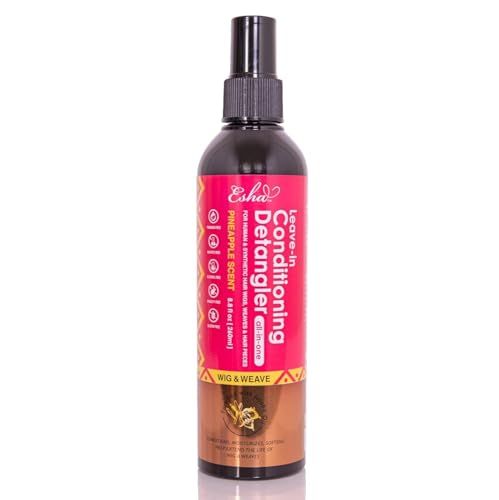Esha Leave-In Conditioner & Detangler Spray - 8.8 fl oz, Pineapple Scent for Wigs & Weaves