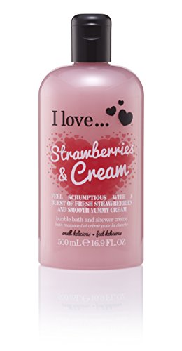 I LOVE Strawberries and Cream Body Wash & Bubble Bath - 16.9 oz