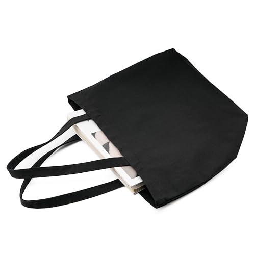 REDSINDA Blank Canvas Cotton Tote Bags - Set of 2 Reusable Grocery Bags