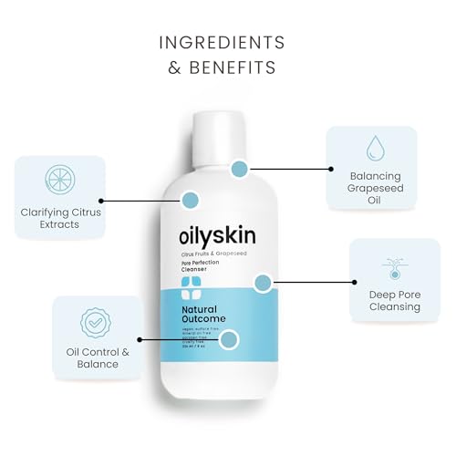 Oily Skin Face Cleanser - Oil Control Hydrating Gel with Citrus & Natural Extracts