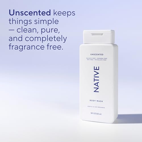 Native Unscented Body Wash for Men & Women - 18 oz, Vegan & Cruelty-Free
