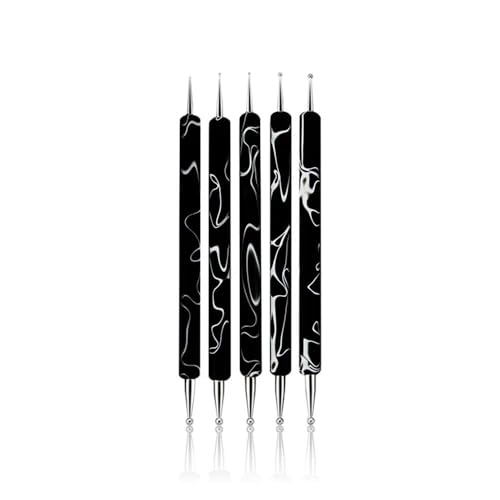 Nail Dotting Tools Set - 5 Double-Ended Stylus Pens for Nail Art