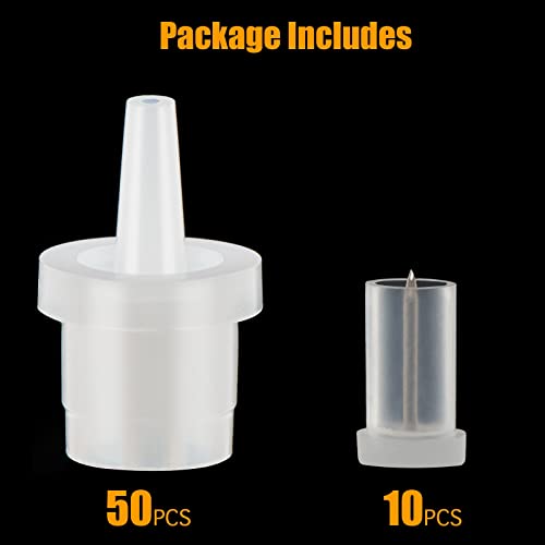 60 PCS Lash Glue Nozzle Replacement Kit for Eyelash Extensions
