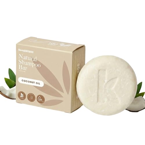 Seek Bamboo Coconut Shampoo Bar - Hydrating Solid Shampoo for Dry Hair