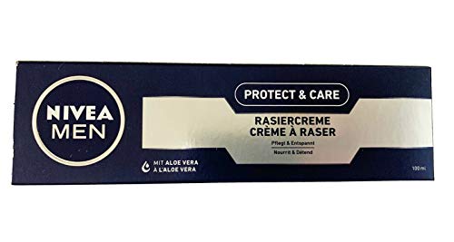 NIVEA Men Protect & Care Shaving Cream 2-Pack - Gentle Hydrating Formula with Aloe Vera