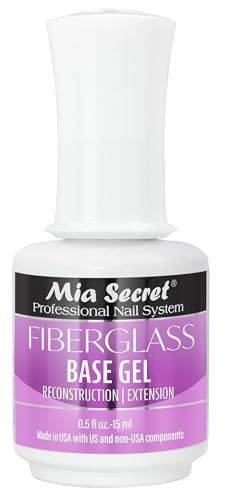 Mia Secret Fiber Glass Base Gel 0.5 Fl Oz for Nail Strength & Repair