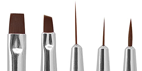 Mia Secret Nail Art Brush Set - 5 Professional Brushes (NB-5P)