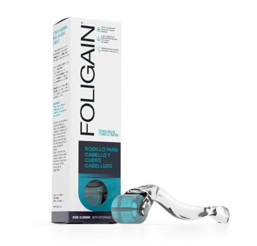 Foligain Hair & Scalp Roller with 540 Titanium Micro Needles for Hair Growth