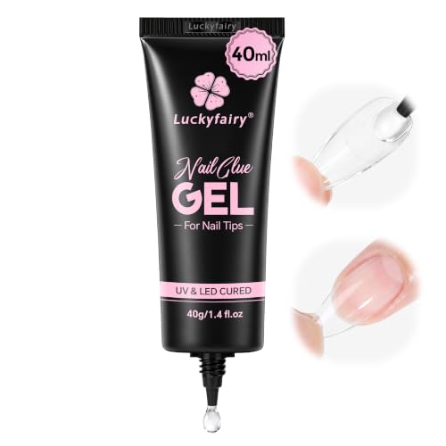 Luckyfairy 40ML Gel Nail Glue - Ultra-Strong Hold for Nail Tips