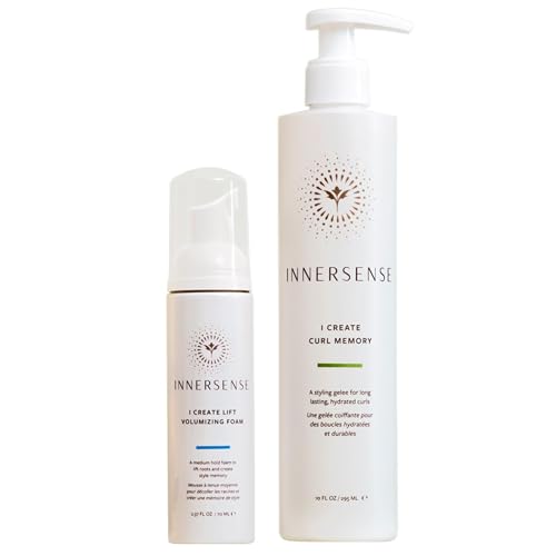 INNERSENSE - Curl Enhance Duo with I Create Curl Memory (10 oz) + I Create Lift (2.37 oz) | Shape, Define, Enhance Strands | For Women & Men, Non-Toxic, Cruelty-Free, Clean Haircare