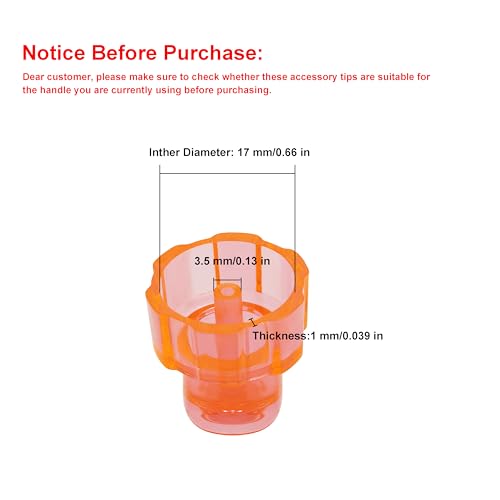 Elitzia 8Pcs Hydrodermabrasion Tips Set - Orange for Aqua Peel Machine