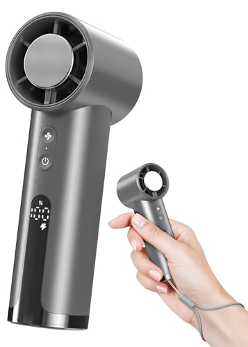 NesveCit Ultra-Powerful Handheld Fan - 18000RPM, 5 Speeds, Rechargeable