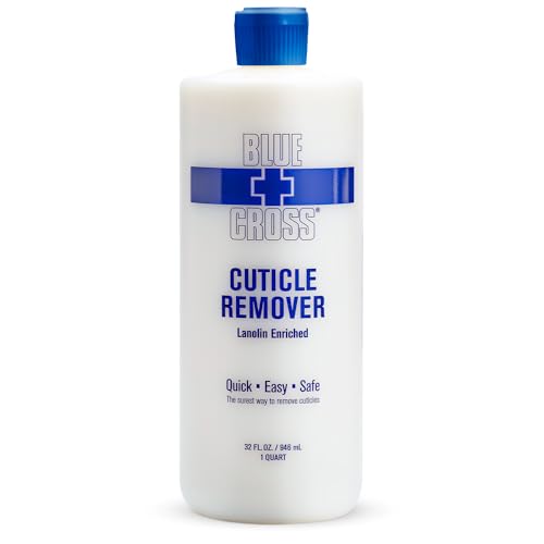 Blue Cross Cuticle Remover & Softener with Lanolin for Nails, 32 oz