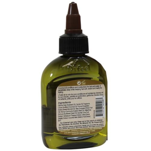 Difeel Coconut Hair Oil Blend - 2-Pack, 7.1 oz for All Hair Types