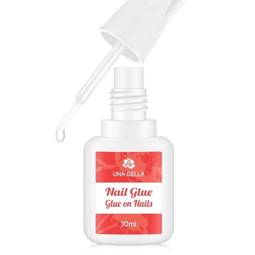 UNA GELLA Super Strong Nail Glue - Quick-Drying Adhesive for Tips & Repairs | 10ml