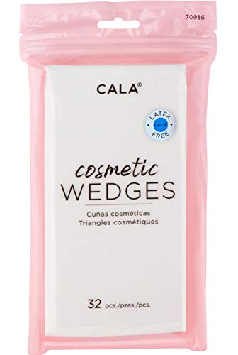Cala Makeup Sponges - 32 Soft Triangle Cosmetic Wedges for Foundation & Blending