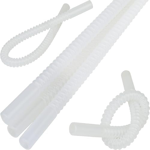 Reusable 11-Inch Bendable Straws - Flexible Drinking Straws, 5 Pack