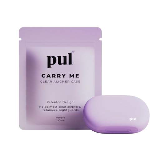 The Pultool Purple Slim Magnetic Retainer Case for Invisalign & Aligners