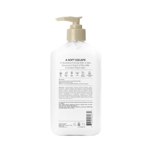 Hempz Cozy Clouds Body Lotion 17oz - Rice Milk & Golden Peach | Moisturizing & Nourishing