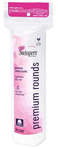 Swisspers Premium 100% Cotton Rounds - Hypoallergenic, 240 Pads