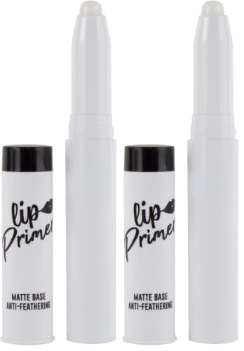 L.A. Girl Clear Lip Primer, Pack of 2 - Matte Base Formula