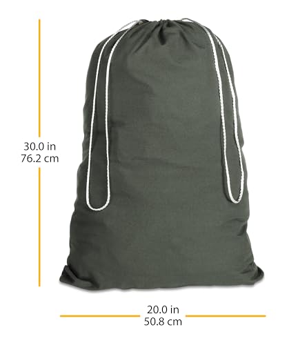 Whitmor Heavy Duty Cotton Laundry Bag Duffle - Green
