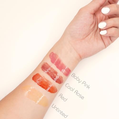 All Natural Lip Gloss with Grassfed Tallow & Hyaluronic Acid - Ultra Moisturizing & Conditioning - Cool Rose, 0.4 fl oz