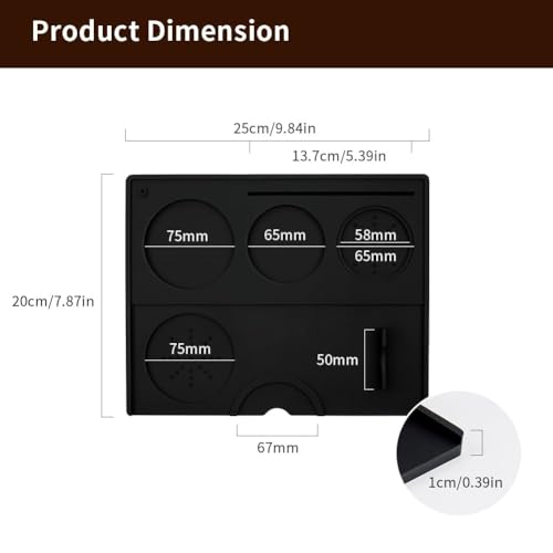 Watchget Silicone Espresso Tamping Mat - Non-Slip, Heat-Resistant Coffee Accessory
