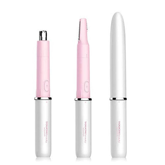 TOUCHBeauty Hair Trimmer for Face Eyebrow Nose Ear Body Hair Trimming, All in ONE Hair Remover for Women & Men Dual Blades Shaver Battery Powered TB-1458