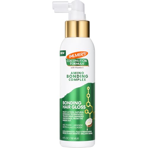 Palmer's Amino Bonding Hair Gloss Spray with Coconut Oil & Vitamin E - Strengthen & Shine, Heat Protectant, Hydrating for All Hair Types, 4 oz