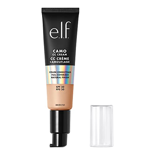 e.l.f. Camo CC Cream - Medium-To-Full Coverage Foundation with SPF 30, Light 210 N, 1.0 Oz